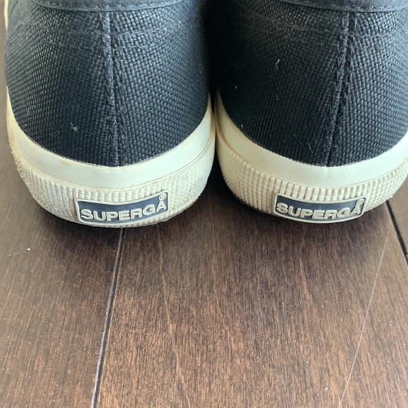 Superga 41 9.5US Cotu Classic Black and Cream Rubber Sole Sneaker Casual… - Picture 4 of 10